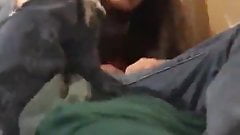 Blowing bf in front of bff