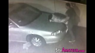 Caught this couple fuck on the hood of car on SpyAmateur.com