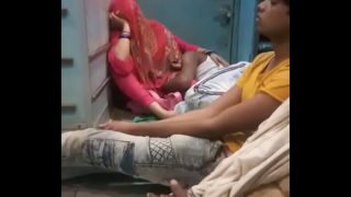 Indian Couple Enjoy in Public Train